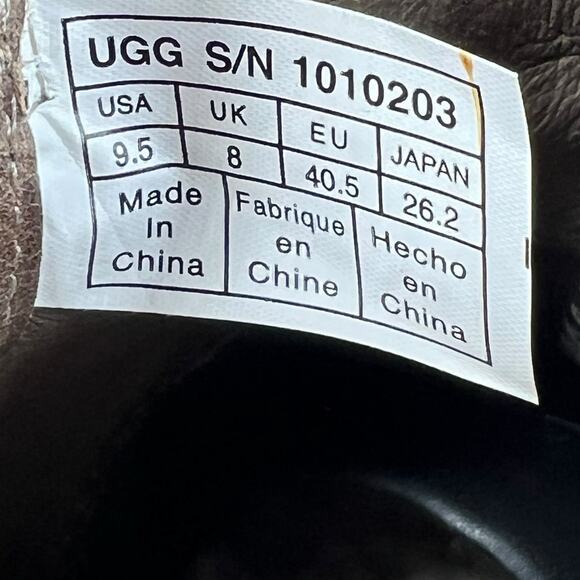 UGG Women’s Patsy Brown Leather Buckle Ankle Boot Size US 9.5 - Picture 11 of 11